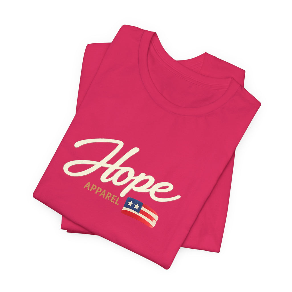 Hope Script Flag tee | American flag brushstroke design