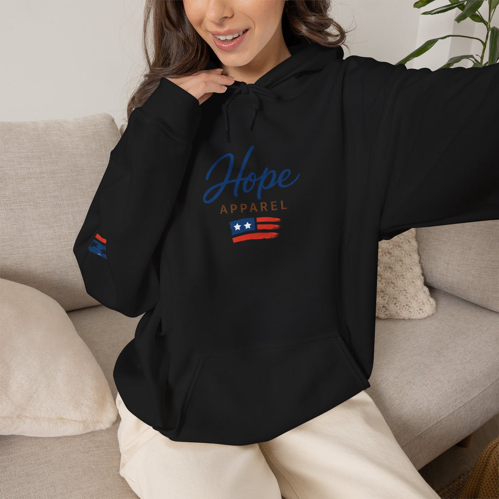 Hope Apparel Patriotic Hoodie — "For Every Kind of American" Flag Design